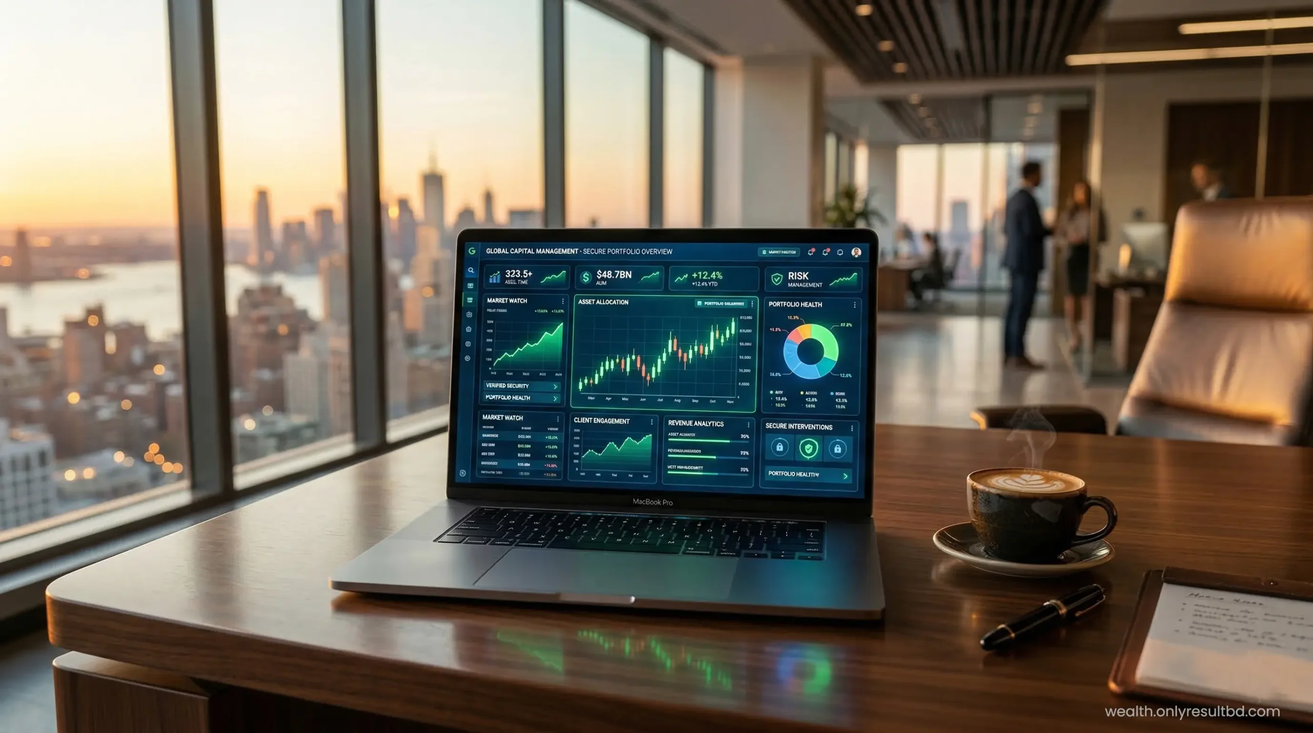 Secure CBN financial intervention dashboard on a laptop screen.